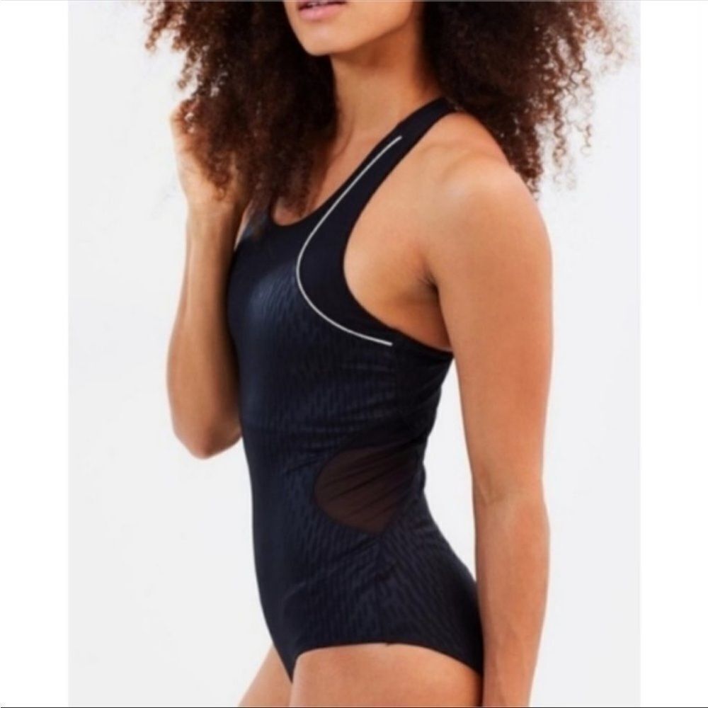 IVY PARK one piece swimsuit Mesh
Panel Black / White S